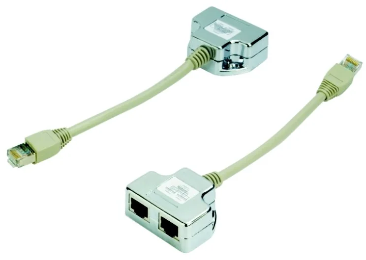 DATACOM "Y" adaptér STP CAT5E PC / TEL+TEL