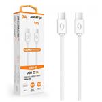Datový kabel ALIGATOR POWER 3A, USB-C/USB-C, 1m bílý