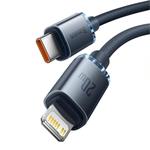 Dátový kábel Baseus Crystal Shine Series USB-C Lightning 20W 1,2 m, čierny