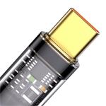 Dátový kábel Baseus Explorer Series USB-A/USB-C s inteligentným vypínaním 100 W 2 m čierny