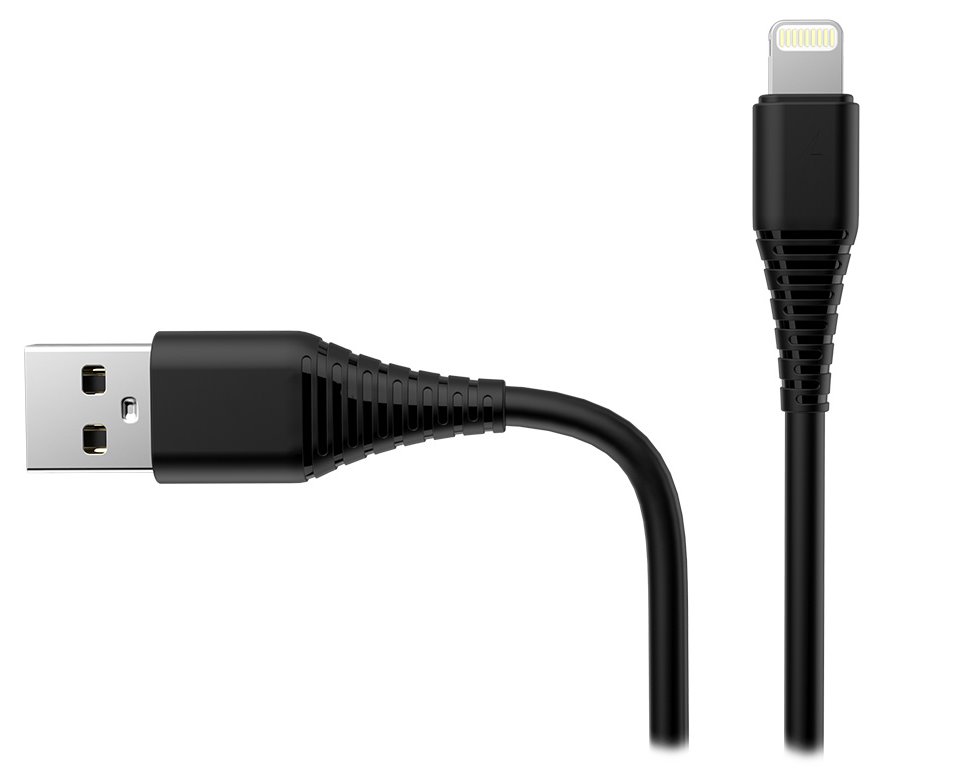 Dátový kábel ColorWay USB - Apple Lightning 2,4 A, 1 m, čierny