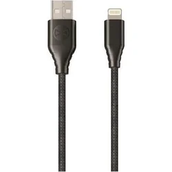 Datový kabel Forever Core Lightning MFI 3m 2,4A textilní černý GSM045678 - Mobilní telefony - příslušenství