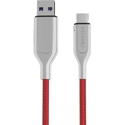 Datový kabel Forever Core UBC-C na USB-C PD 1,5m 60W textilní červený GSM045669 - Mobilní telefony - příslušenství