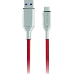 Datový kabel Forever Core USB-C 1m 5A textilní červený GSM045673 - Mobilní telefony - příslušenství