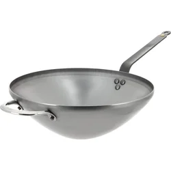 de Buyer Železná panvica WOK s plochým dnom, 32 cm