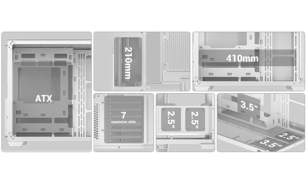 DEEPCOOL CG530 4F, bílá