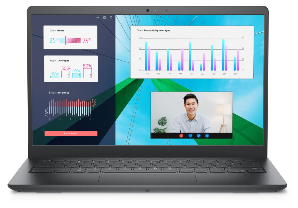 DELL Vostro 14 (3430)/ i5-1335U/ 8GB/ 256GB SSD/ 14" FHD/ Intel UHD/ W11H/ FPR/ černá/ 3Y Basic on-site