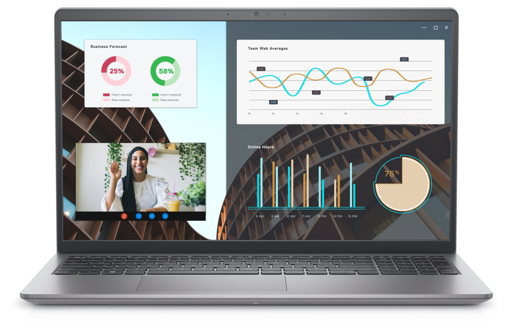 DELL Vostro 15 (3530)/ i5-1335U/ 8GB/ 256GB SSD/ 15,6" FHD/ Intel UHD/ FPR/ subsv.kl./ W11Pro/ 3Y Basic na mieste