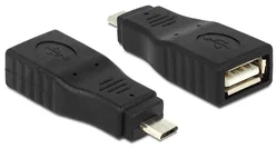 Delock Adapter USB micro-B samec > USB 2.0-A samice OTG, celý v pouzdru (65549)