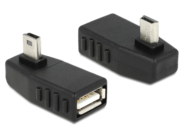 Delock Adapter USB Mini Samec > USB 2.0-A Samice, OTG, Pravoúhlý 90 ...