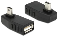 Delock Adapter USB mini samec > USB 2.0-A samice, OTG, pravoúhlý 90° (65476)