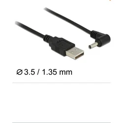 Delock kábel USB Power > DC 3,5 x 1,35 mm samec 90° 1,5 m