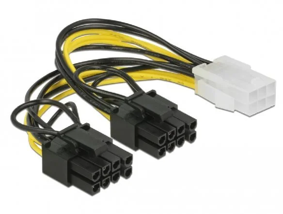 Delock PCI Express napájací kábel 6 pin samica > 2 x 8 pin samec 15cm