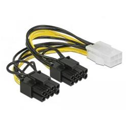 Delock PCI Express napájecí kabel 6 pin samice > 2 x 8 pin samec 15cm