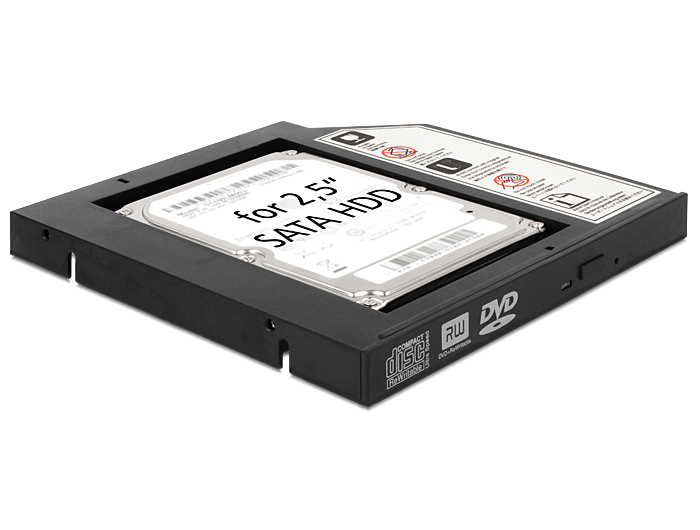 Delock Slim SATA 5,25 inštalačný rámik pre 1 x 2,5" SATA HDD/SSD (61993)