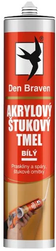 Den Braven Akrylový štukový tmel, 280 ml, biely