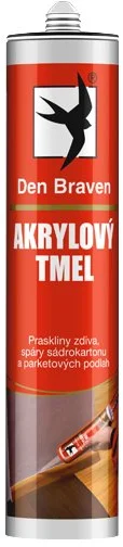 Den Braven Akrylový tmel, 280 ml, sivý