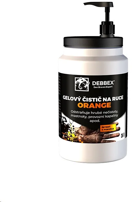 Den Braven gélový čistič rúk s pumpičkou ORANGE 3l
