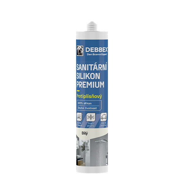 DENBRAVEN Sanitárny silikón 280ml biely PREMIUM