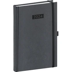 Denný diár Diario 2024, sivý, 15 × 21 cm