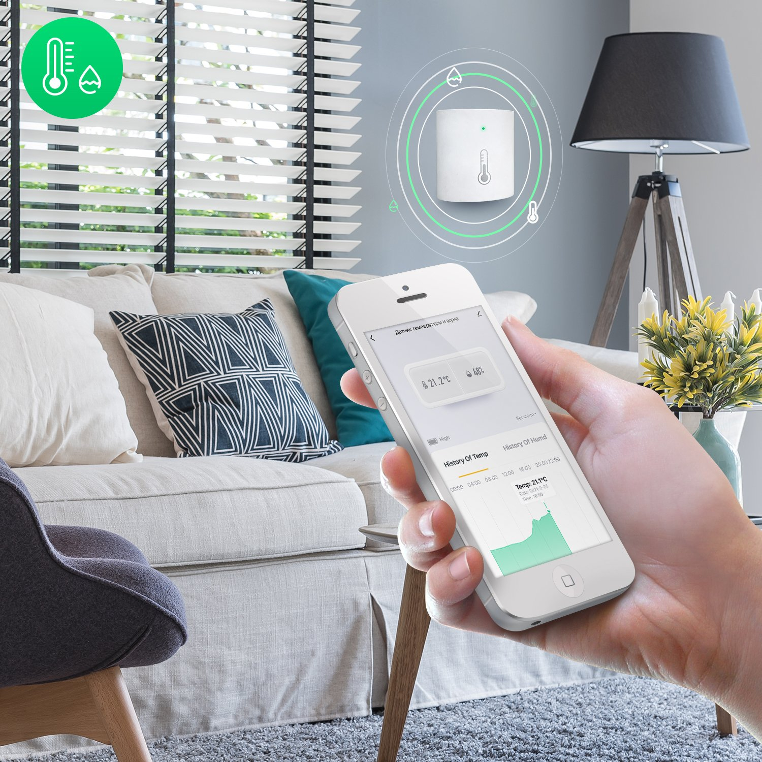 Detektor teploty a vlhkosti NOUS E5 ZigBee Tuya