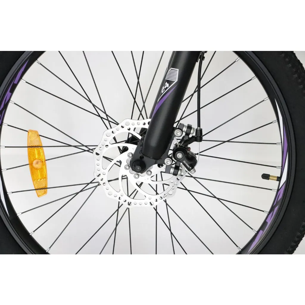 dětské kolo CANULL XC 241 24" černá/fialová