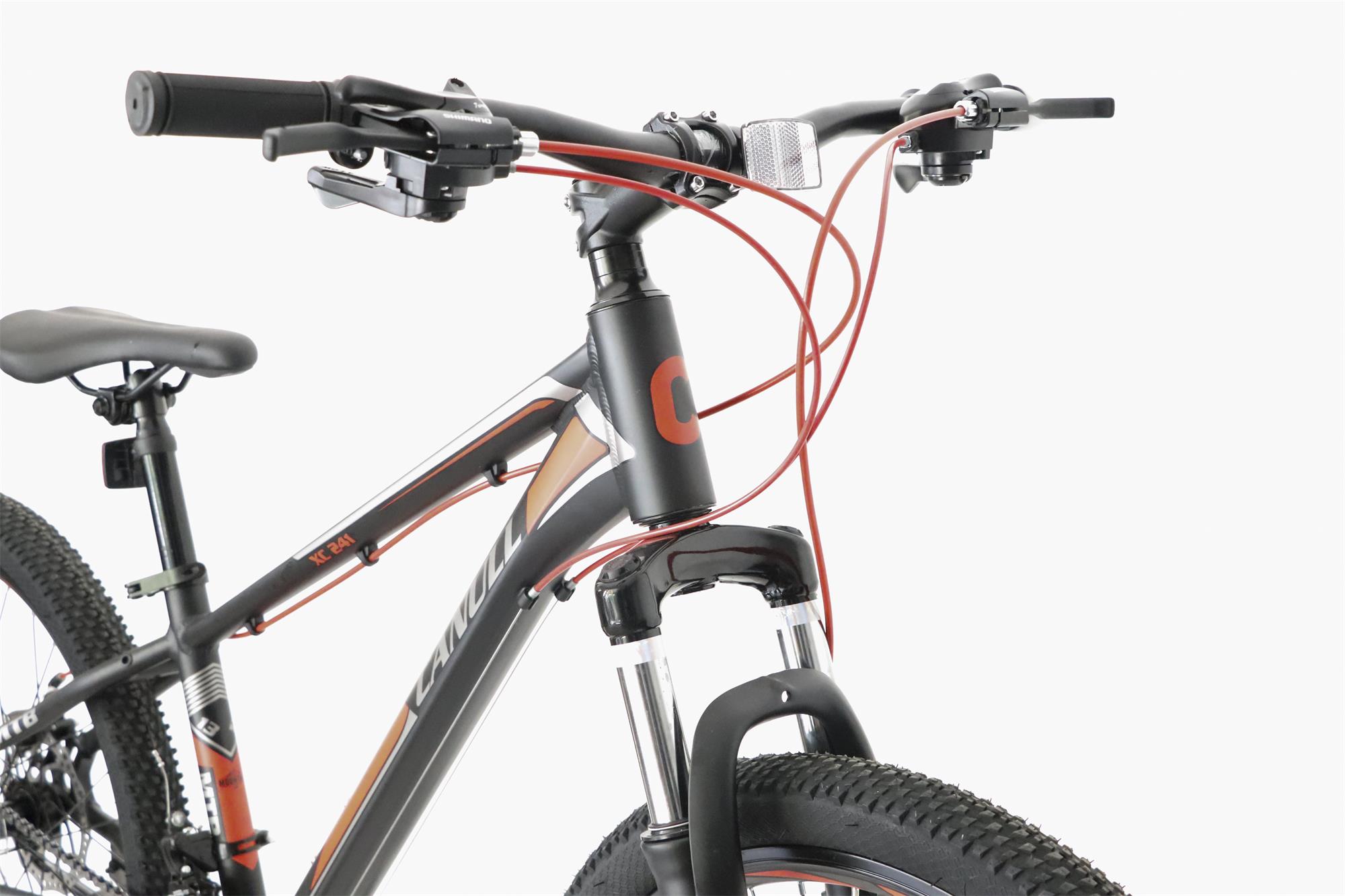 Detský bicykel CANULL XC 241 24" čierny/červený