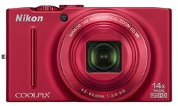 DFK NIKON kompakt COOLPIX S6200, 16MPix, red, 10x zoom VR