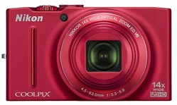 DFK NIKON kompakt COOLPIX S8200, 16MPix, red, 14x zoom VR