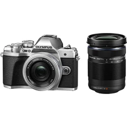 DFK OLYMPUS E-M10 Mark III Pancake DZ Kit - tělo stříbrné + objektivy ED 14-42EZ stříbrný + 40-150mm R černý