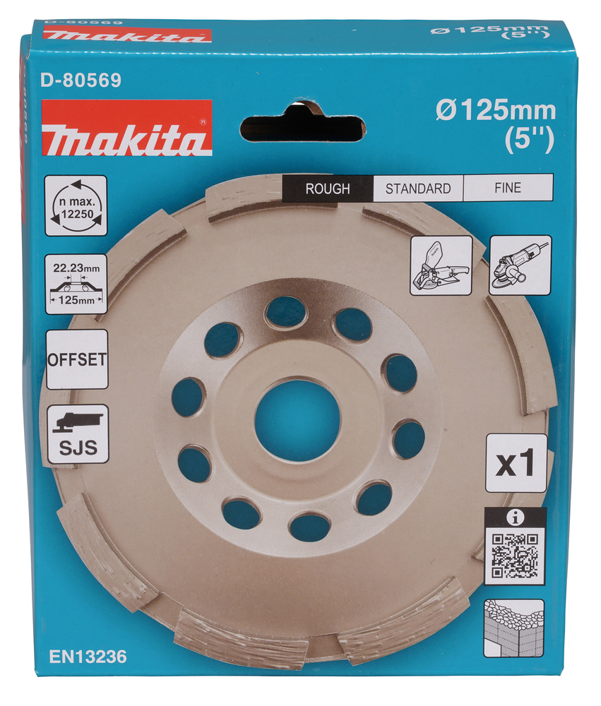 Diamantový brúsny kotúč MAKITA 125x5x22,23 mm