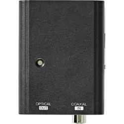Digitálny zvukový prevodník NEDIS/ 1-cestný/ zásuvka RCA (SPDIF)/ zásuvka Toslink/ čierny