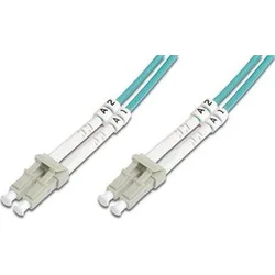 DIGITUS Fiber Optic Patch Cord, LC/LC Multimode 50/125 µ, OM3, Duplex, 1m