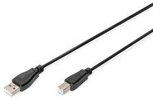 Digitus USB kabel typ A-B 1.8m (černo šedý)