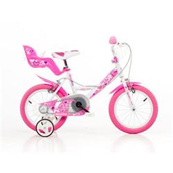 Dino bikes 164RN Biely, ružový 16" dievčenský bicykel