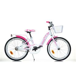 Dino bikes Dievčenský bicykel 204R biely 20"