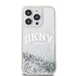 DKNY Liquid Glitter Arch Logo Zadní Kryt pro iPhone 13 Pro Transparent