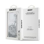 DKNY Liquid Glitter Arch Logo Zadní Kryt pro iPhone 13 Pro Transparent