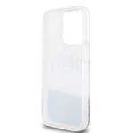 DKNY Liquid Glitter Arch Logo Zadní Kryt pro iPhone 14 Pro Max Transparent