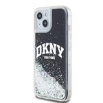 DKNY Liquid Glitter Arch Logo Zadný kryt pre iPhone 15 Black