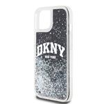 DKNY Liquid Glitter Arch Logo Zadný kryt pre iPhone 15 Black