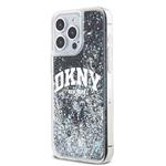 DKNY Liquid Glitter Arch Logo Zadný kryt pre iPhone 15 Pro Max Black