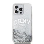 DKNY Liquid Glitter Arch Logo Zadný kryt pre iPhone 15 Pro Max Transparent