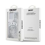 DKNY Liquid Glitter Arch Logo Zadný kryt pre iPhone 15 Pro Max Transparent