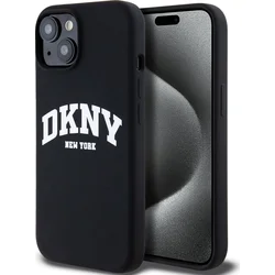 DKNY Liquid Silicone Arch Logo MagSafe Back Cover pre iPhone 14 Black