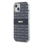 DKNY PC/TPU opakovaný vzor Tonal Stripe Magsafe zadný kryt pre iPhone 14 Black