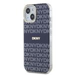 DKNY PC/TPU opakovaný vzor Tonal Stripe Magsafe zadný kryt pre iPhone 14 Blue