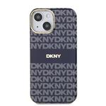DKNY PC/TPU opakovaný vzor Tonal Stripe Magsafe zadný kryt pre iPhone 14 Blue