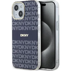 DKNY PC/TPU opakovaný vzor Tonal Stripe Magsafe zadný kryt pre iPhone 14 Blue