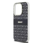 DKNY PC/TPU opakovaný vzor Tonal Stripe Magsafe zadný kryt pre iPhone 14 Pro Black